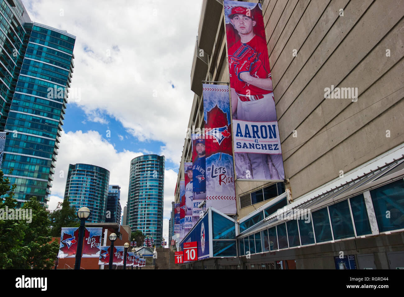 Le Centre Rogers stade polyvalent accueil de l'équipe de la ligue majeure de baseball des Blue Jays de Toronto, le centre-ville de Toronto, Ontario, Canada Banque D'Images