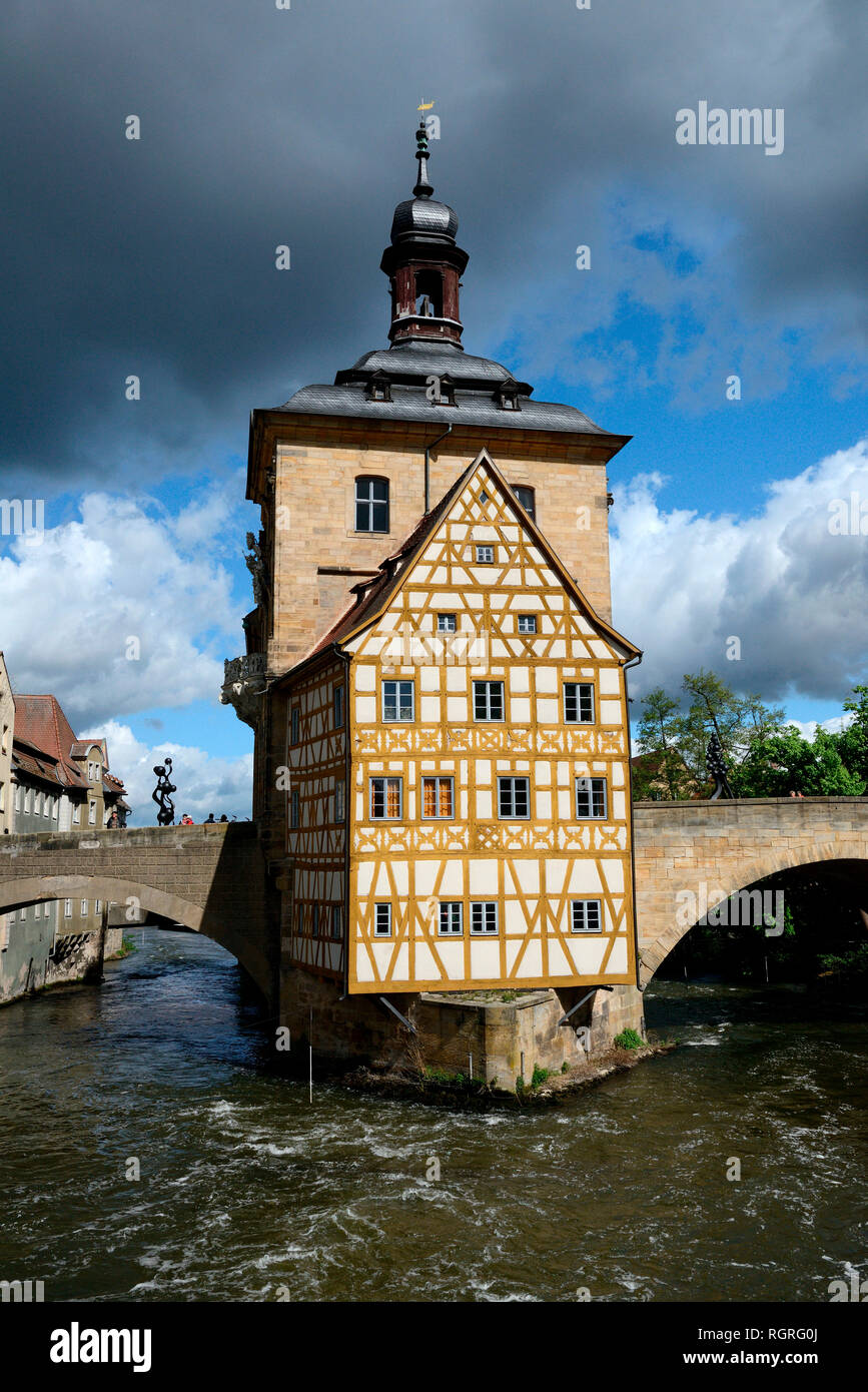 Altes Rathaus dans der Regnitz, Bamberg, Oberfranken, Franken, Bayern, Deutschland, Europa Banque D'Images