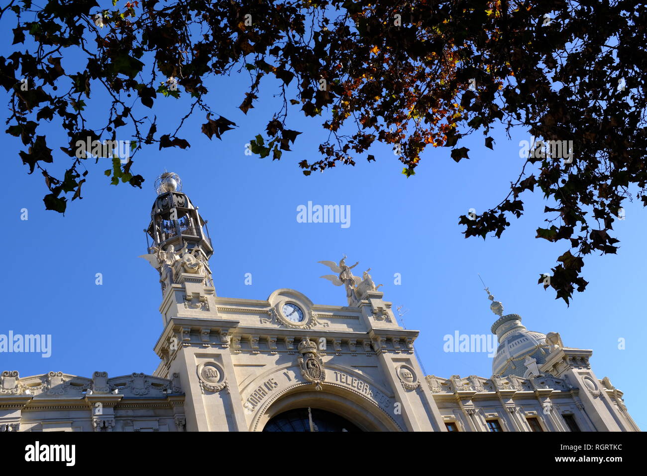 Poste & Telegraph Building 1922 Valencia Espagne Banque D'Images