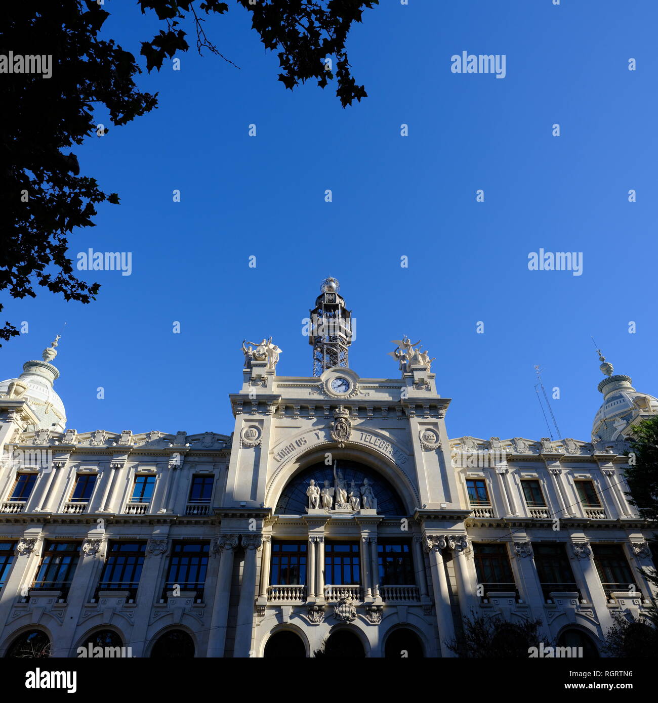 Poste & Telegraph Building 1922 Valencia Espagne Banque D'Images