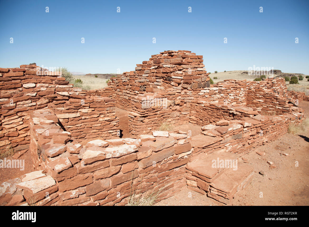 Wupatki National Monument est situé à environ 30 milles au nord de Flagstaff, AZ dans la pittoresque région de désert élevé à l'ouest de la peu de couleur Banque D'Images