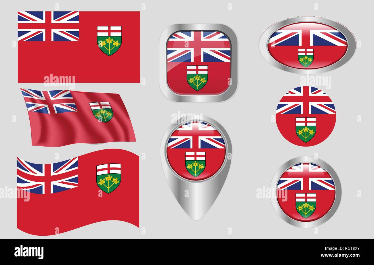 Drapeau de l'ontario Banque d'images vectorielles - Alamy