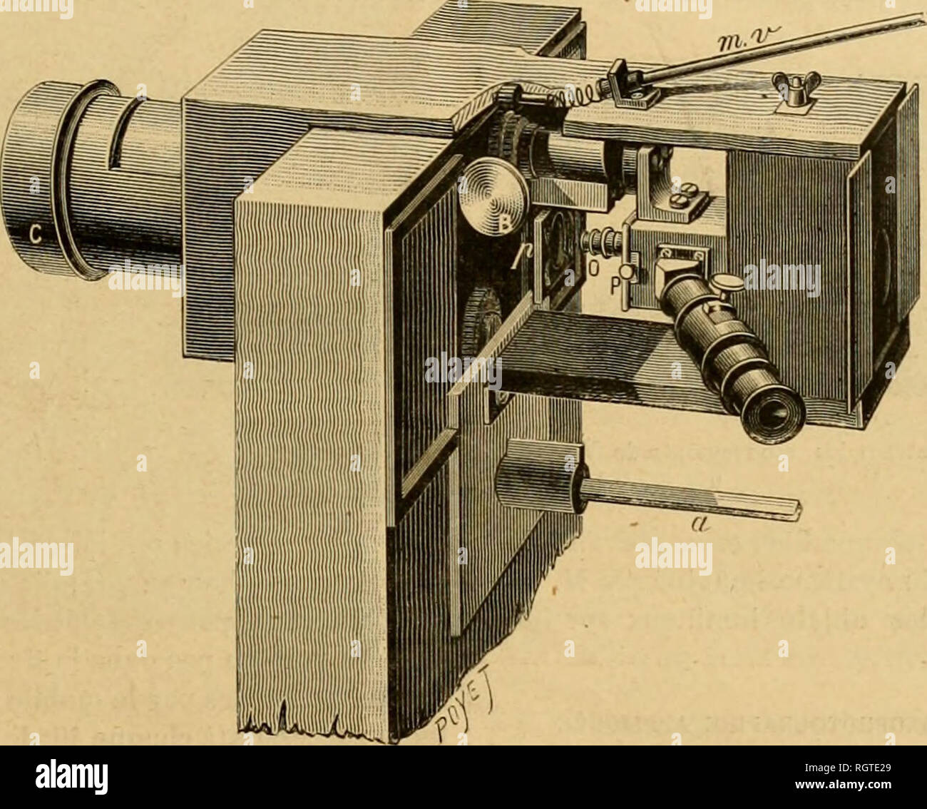 Bulletin biologique de la France et de la Belgique. Biologie ; l'histoire  naturelle. E.-J. MAREY LA CHRONOPHOTOfiRAPHlE 717 L'objectif microscopique  0 est braquÃ© sur la prÃ©préparation ; en arriÃ¨re de cet