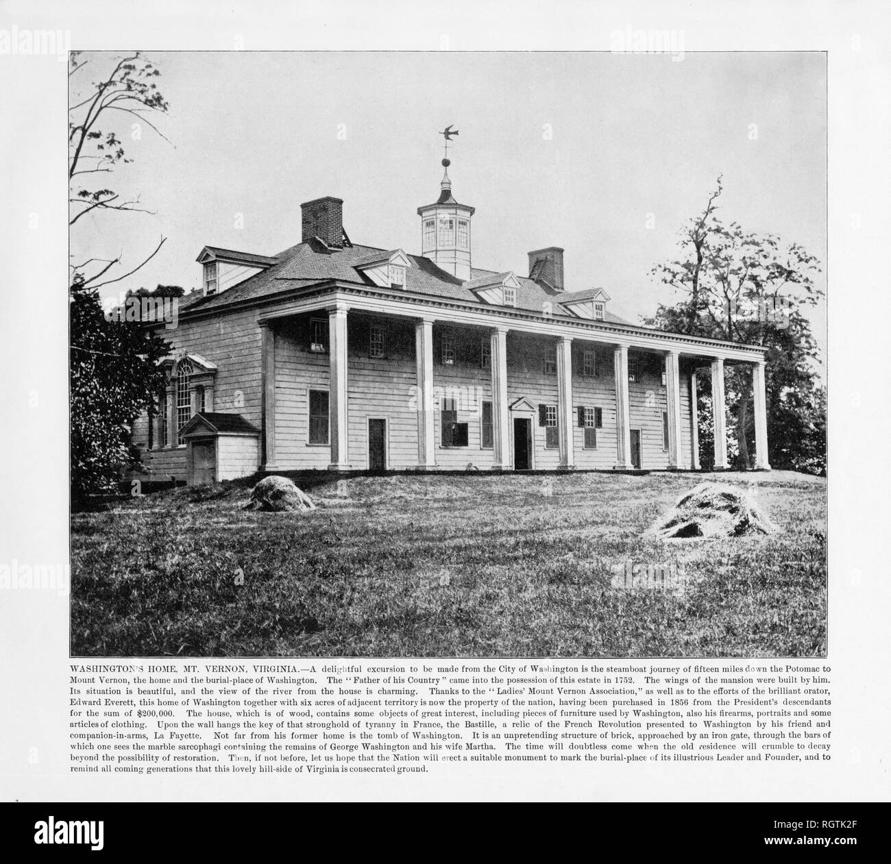 Mt. Vernon, Virginia, United States, 1893, photographie de l'Amérique Antique Banque D'Images