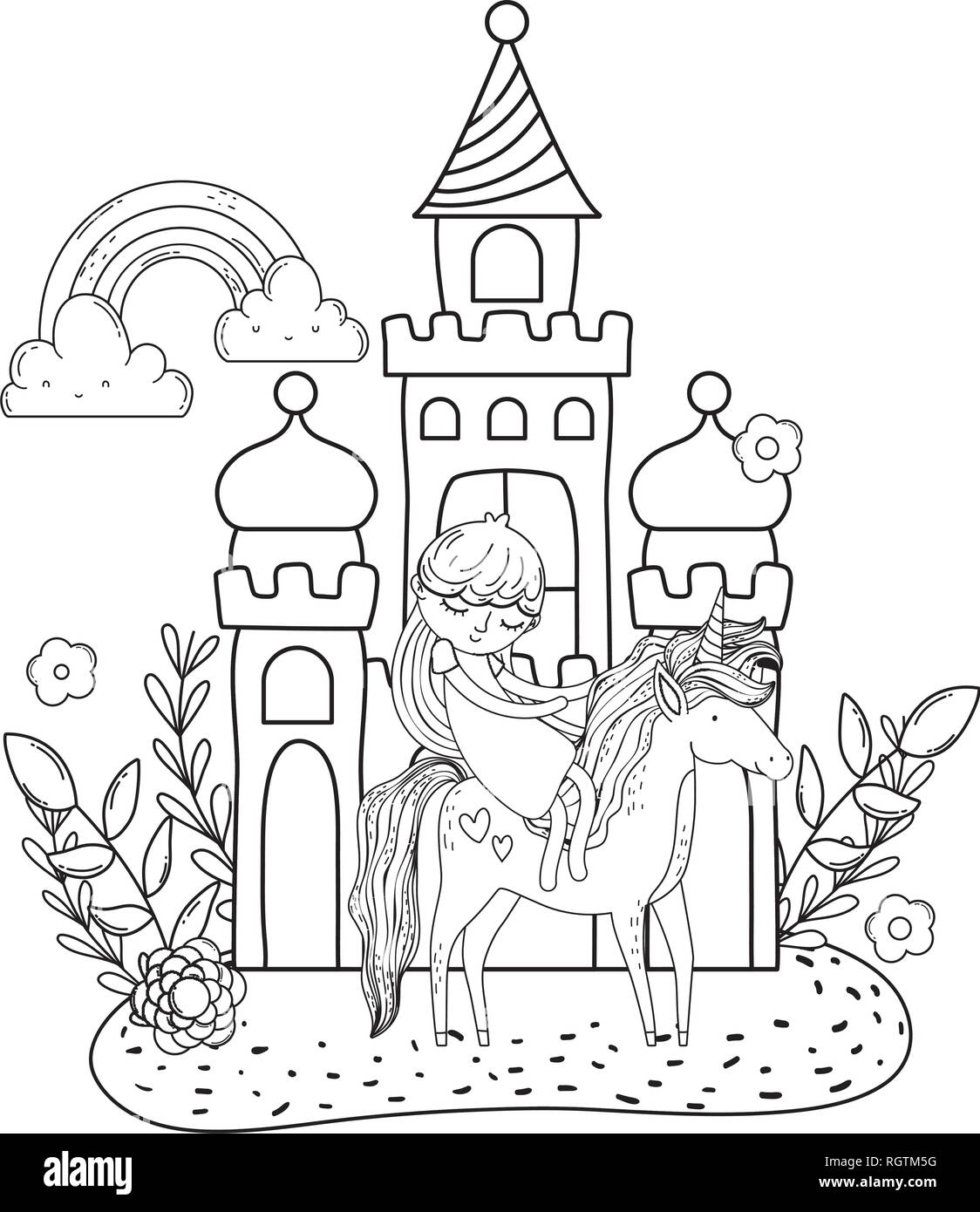 chateau arc en ciel barbie