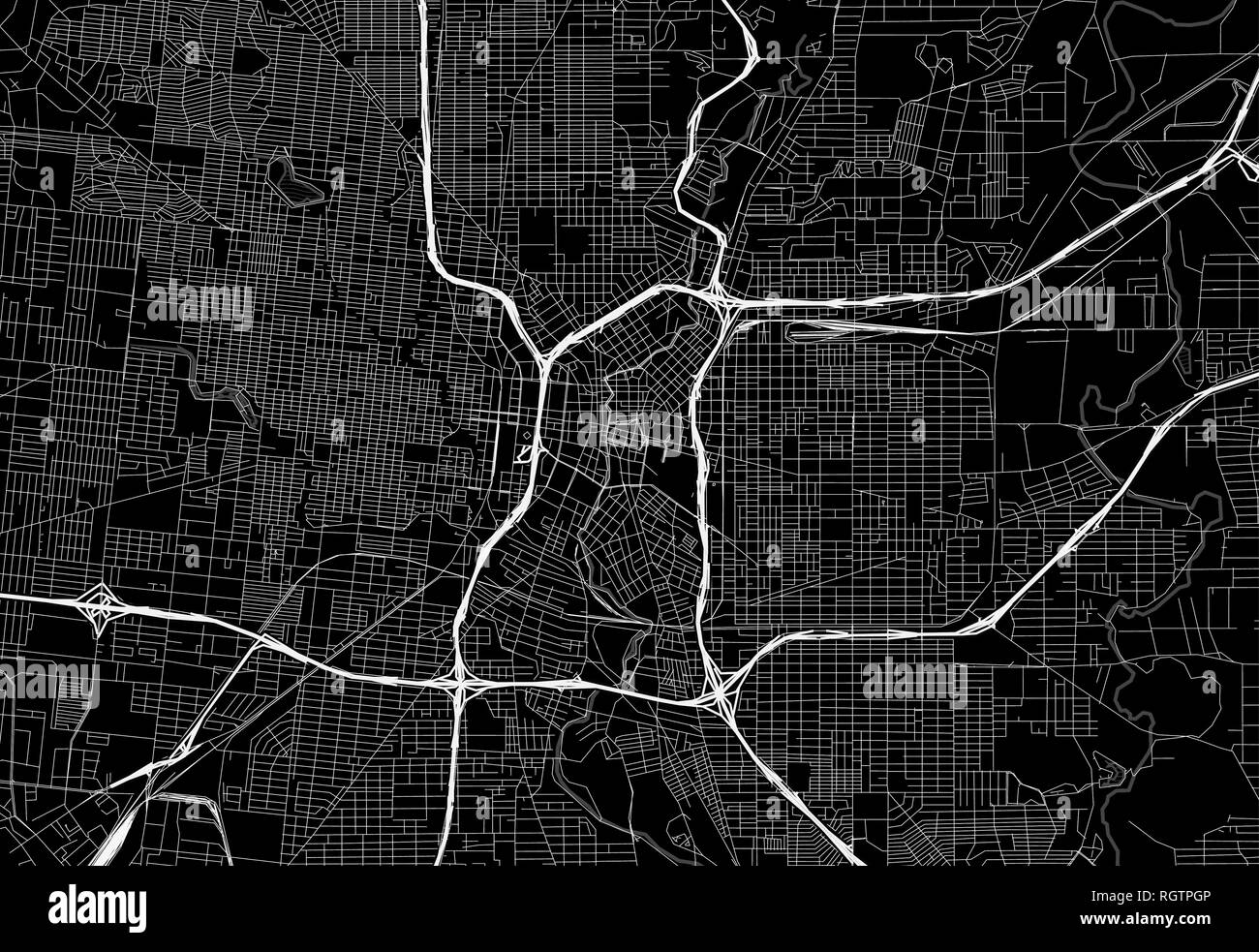 Carte noire du centre-ville de San Antonio, États-Unis d'Amérique ce vecteur artmap est créé comme un arrière-plan décoratif ou un signe de voyage unique. Illustration de Vecteur