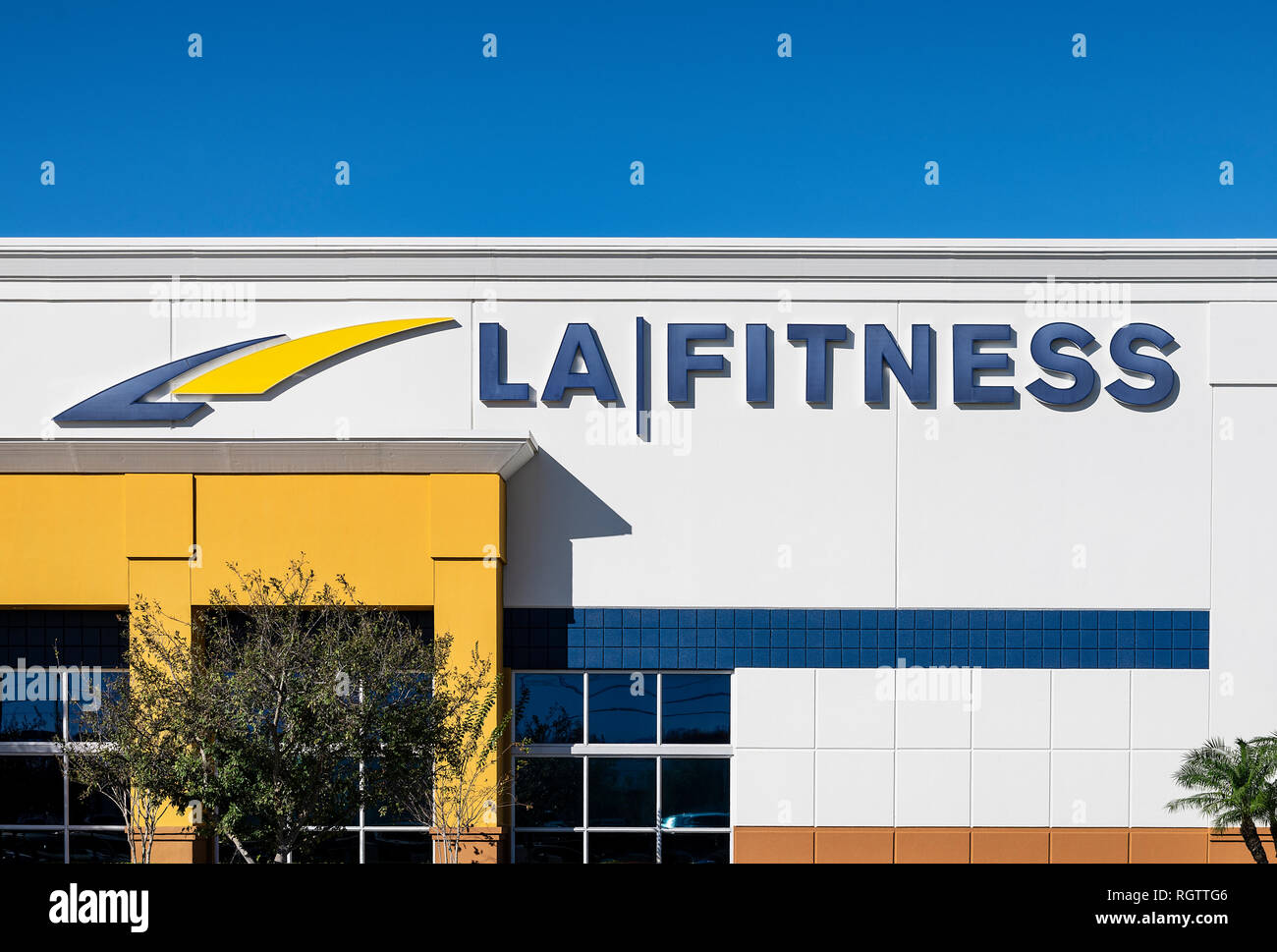 LA Fitness club extérieur, Orlando, Floride, USA. Banque D'Images