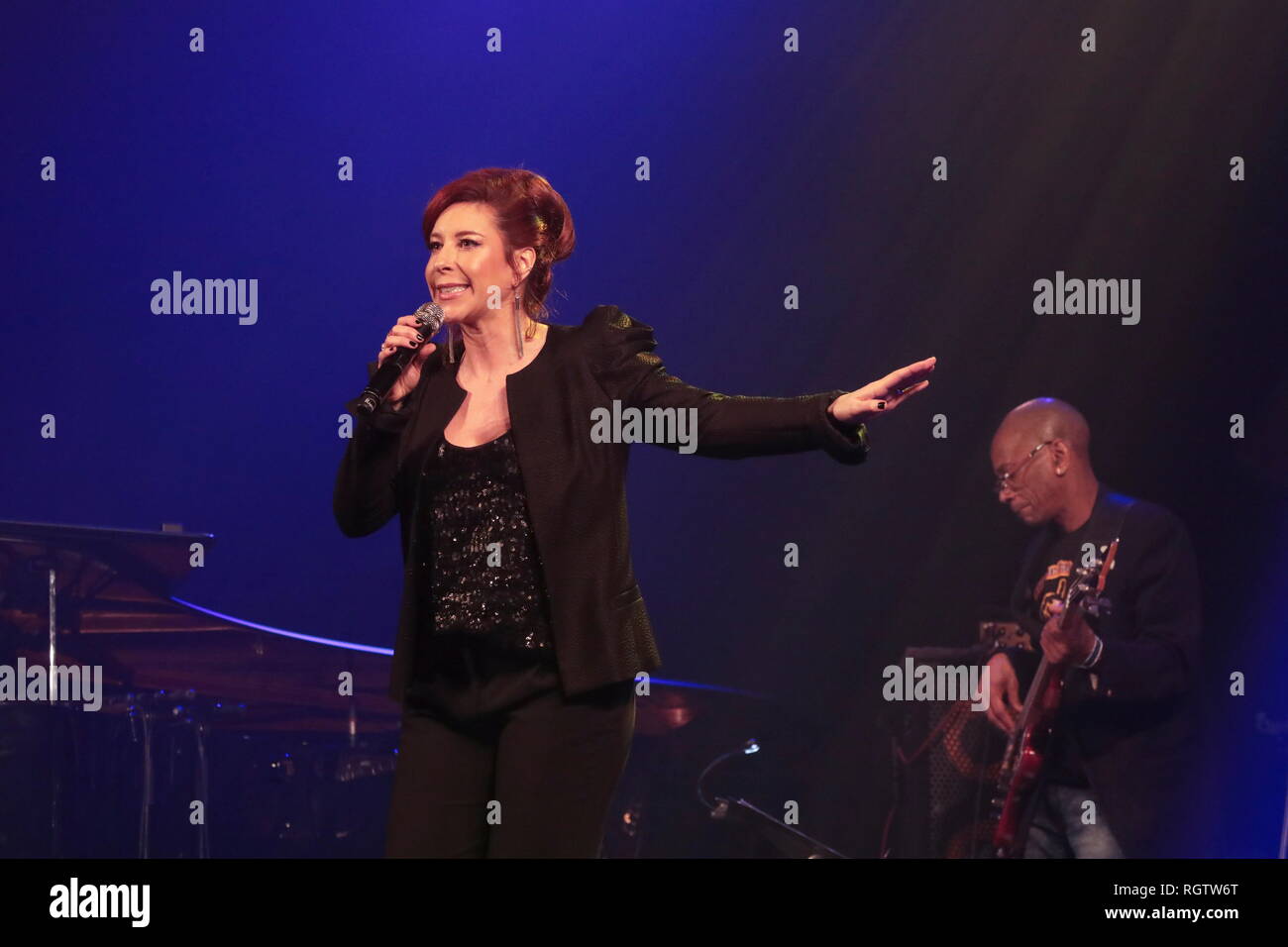 PARIS,France,janvier,31,2019. ROBIN MCKELLE la chanteuse américaine chante en théâtre TRiANON À PARIS Banque D'Images