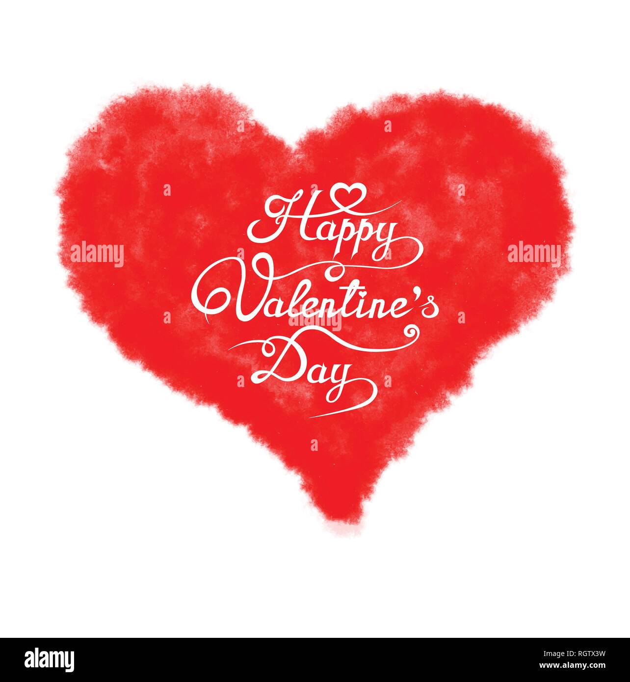 Happy Valentines Day Greeting card romantique, typographie poster avec calligraphie moderne. Retro Vintage style. Illustration vectorielle, EPS 10 Illustration de Vecteur