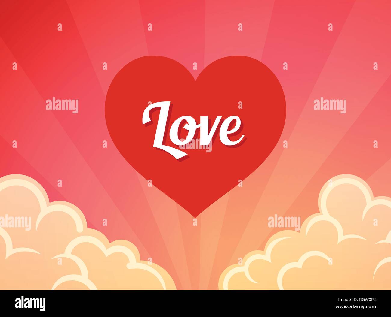 Carte postale happy Valentines Day, Vector illustration pour papier peint, flyers, invitation, affiches, bannières, brochure Illustration de Vecteur