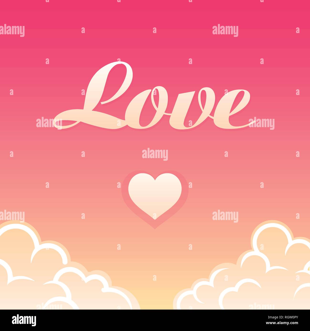 Paradise vector illustration, conception du modèle pour la Saint-Valentin Illustration de Vecteur