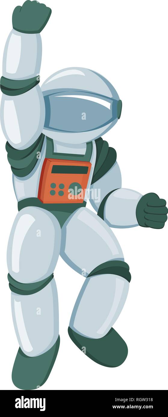 Spaceman professionnel moderne en combinaison pressurisée, cartoon ...