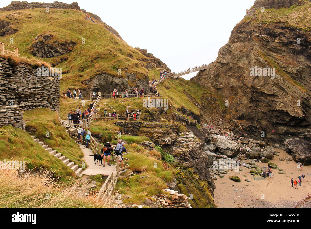 Façon de Château de Tintagel en Cornouailles Banque D'Images