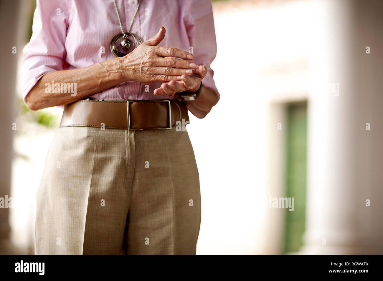 Portrait de femme vigneron. Banque D'Images