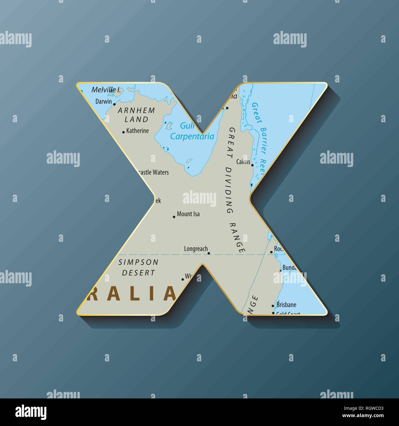 Vector illustration de lettre majuscule x avec la carte d'utiliser des monogrammes, logos, emblèmes Illustration de Vecteur