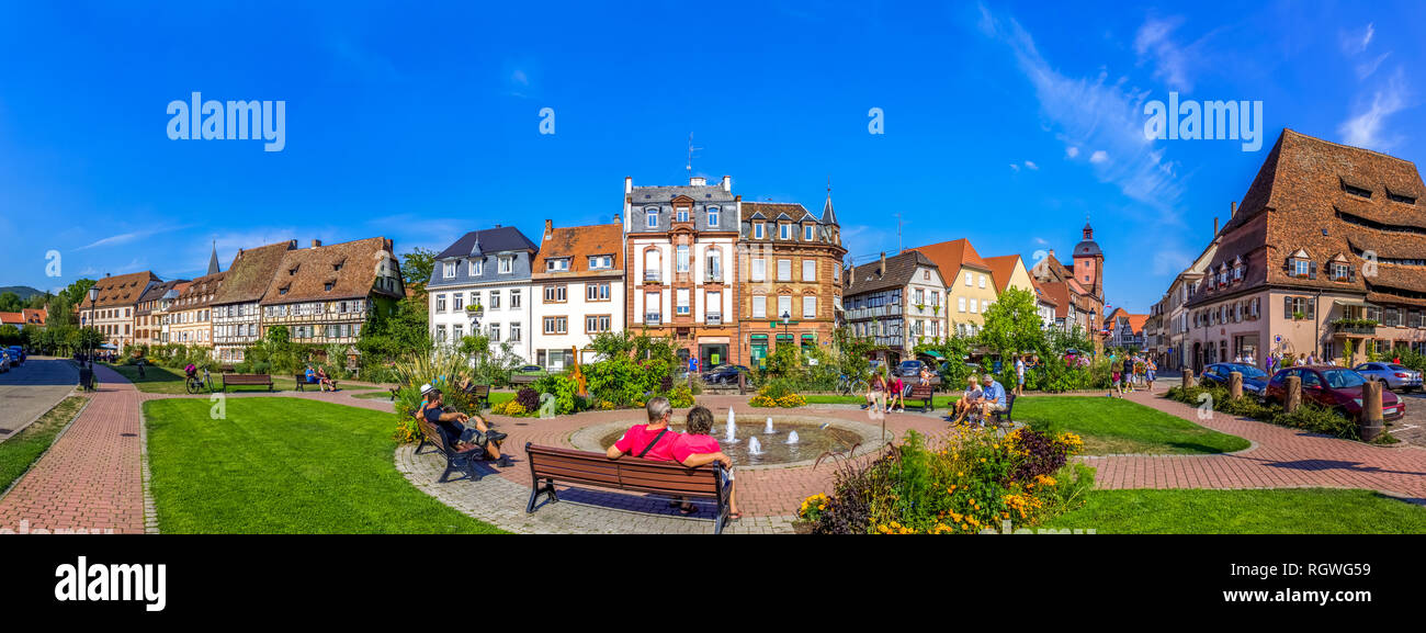 En France, marché Weissenburg Banque D'Images