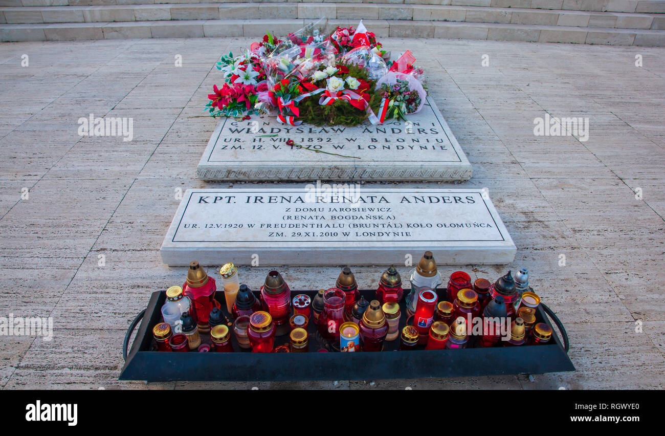 Bataille de Cassino Italie Seconde Guerre mondiale 2. Le cimetière de guerre polonais Banque D'Images