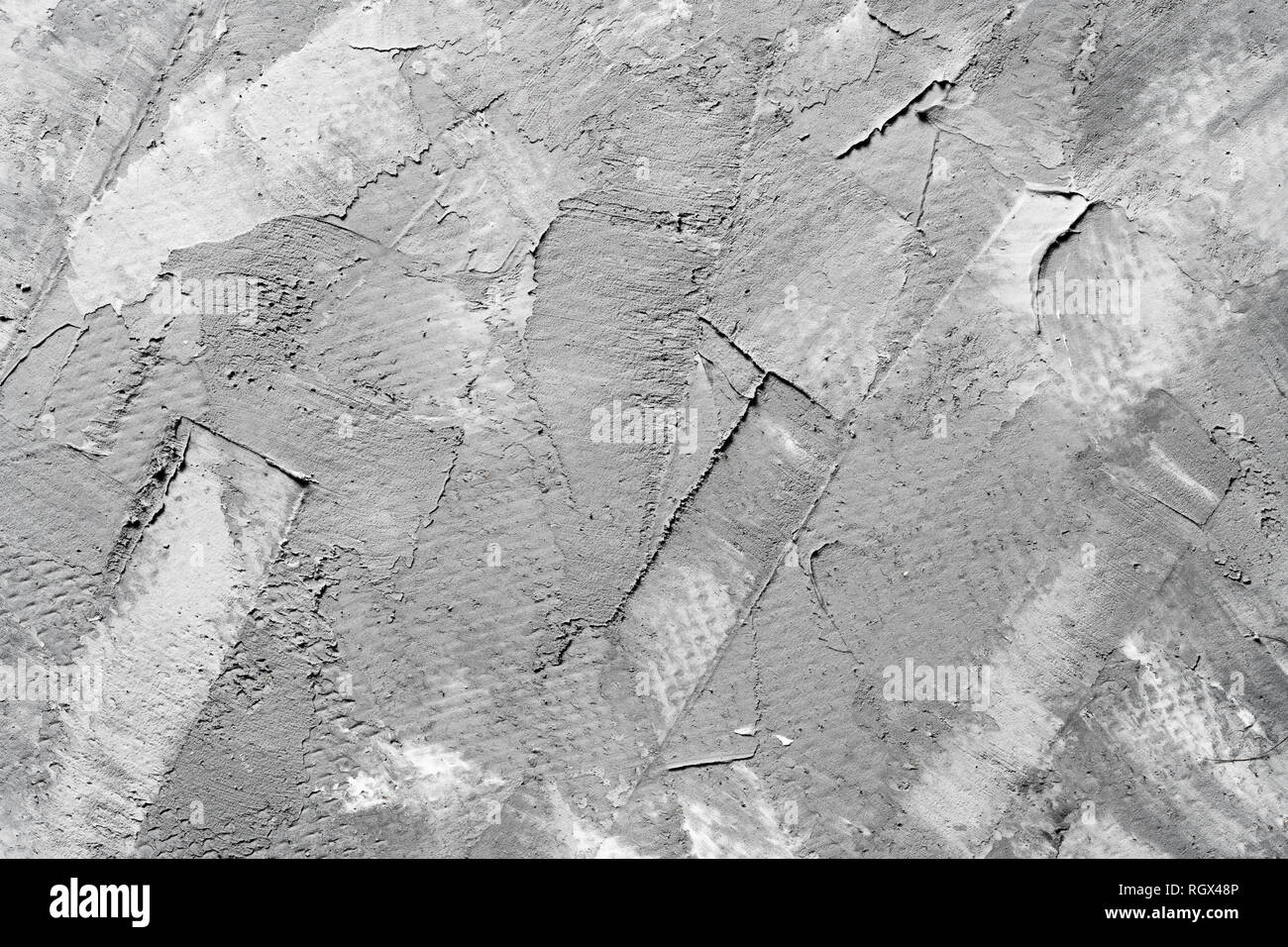 L'art décoratif texture gris pour l'arrière plan. Surface rugueuse pour saisir du texte. Bannière conception fond blanc. Banque D'Images