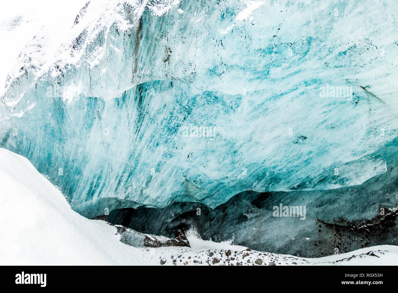 Glacier Solheimajokull, Islande Banque D'Images
