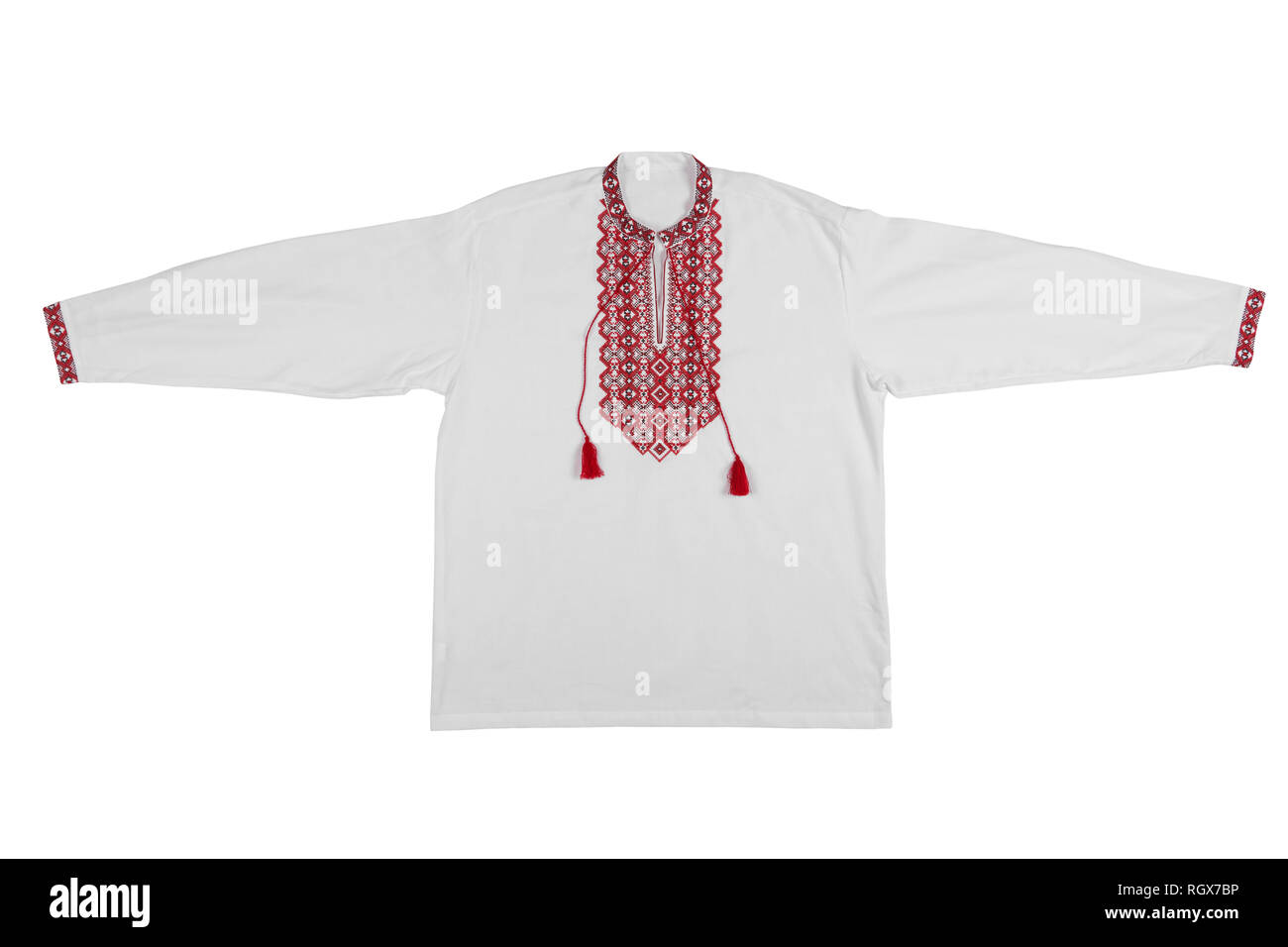 T-shirt ukrainien isolé sur fond blanc Banque D'Images