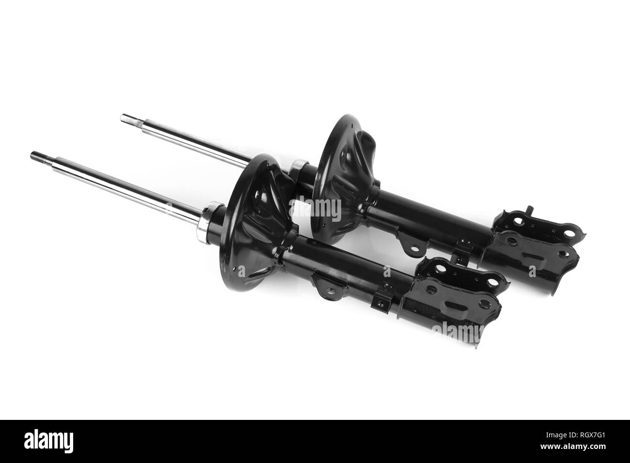 Suspension amortisseurs isolé sur fond blanc Banque D'Images