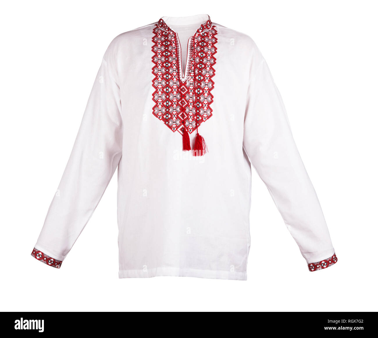 T-shirt ukrainien isolé sur fond blanc Banque D'Images