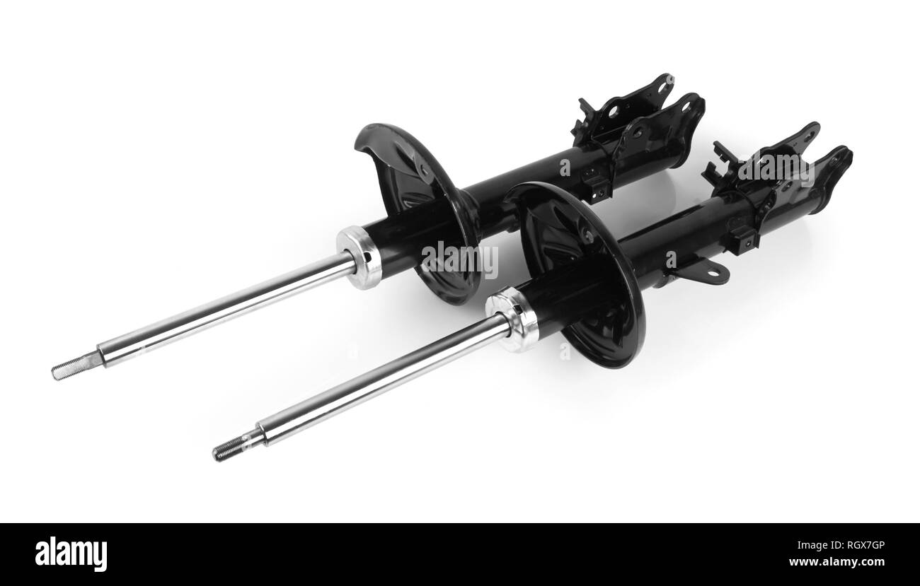 Suspension amortisseurs isolé sur fond blanc Banque D'Images