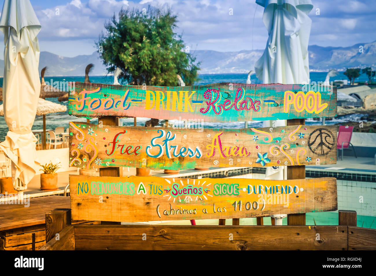 Sur la plage de Majorque Banque D'Images