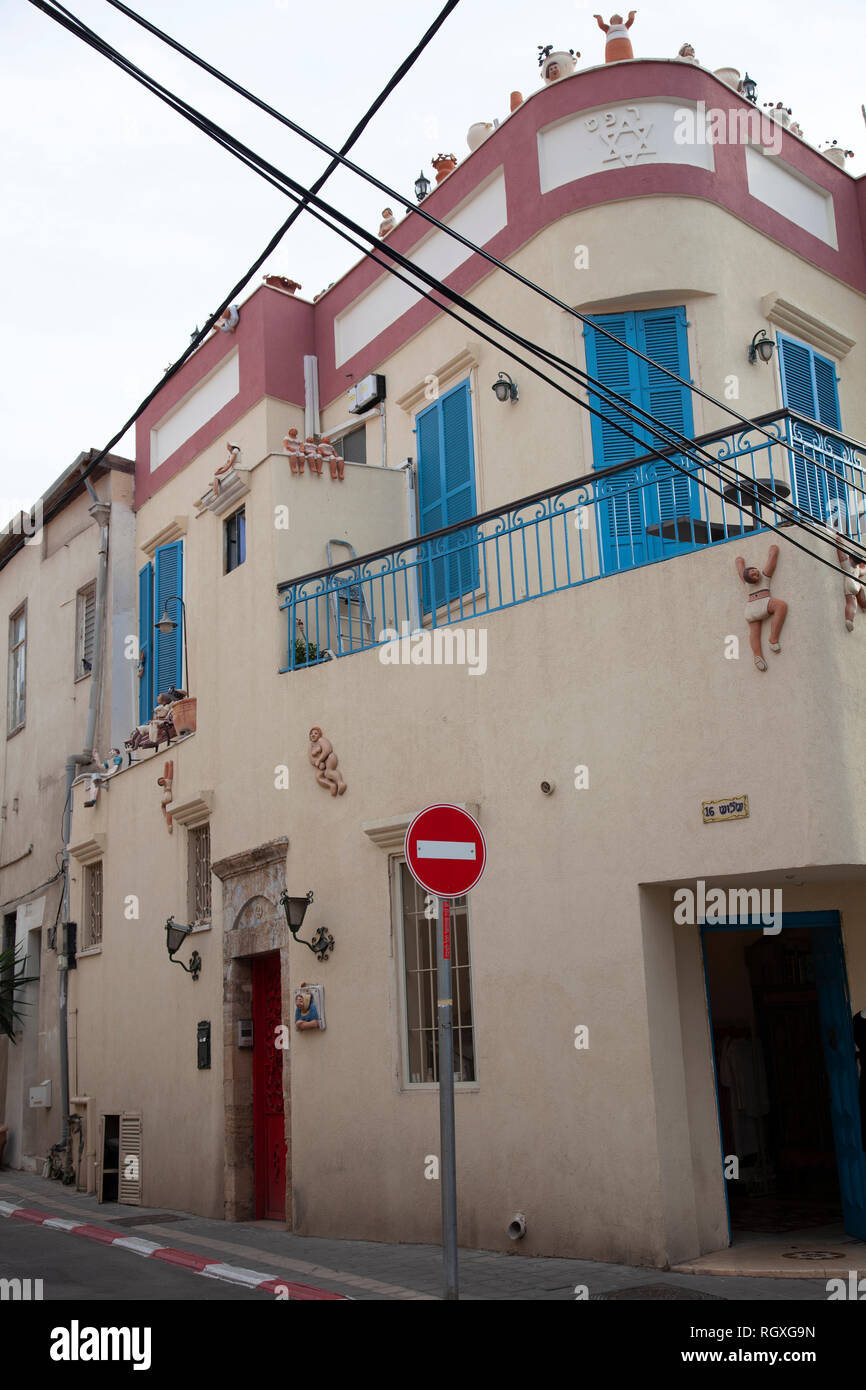 Quartier de Neve Tzedek à Tel Aviv, Israël Banque D'Images