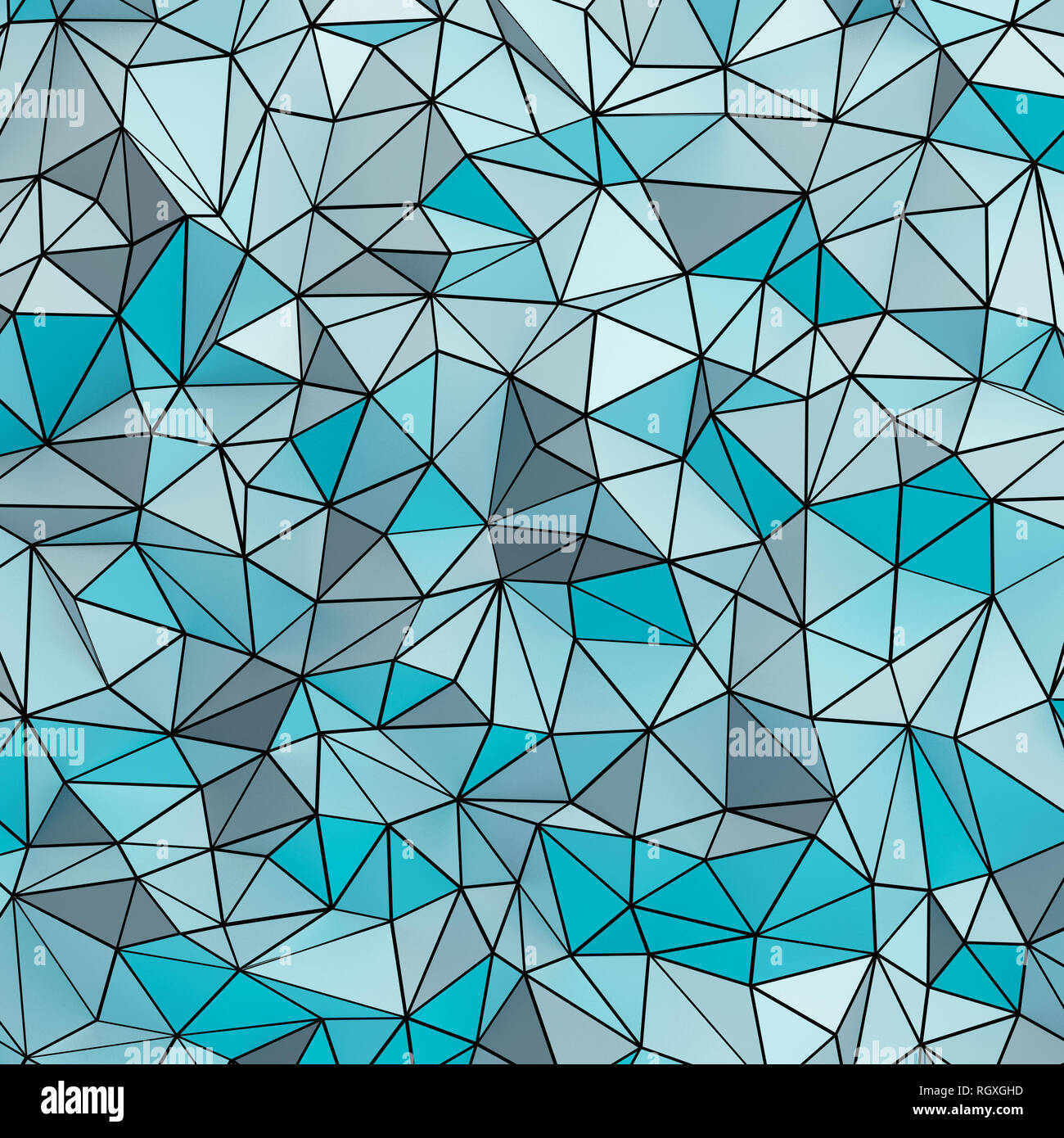 Produit par ordinateur vierge maille bleu triangles abstract background Banque D'Images