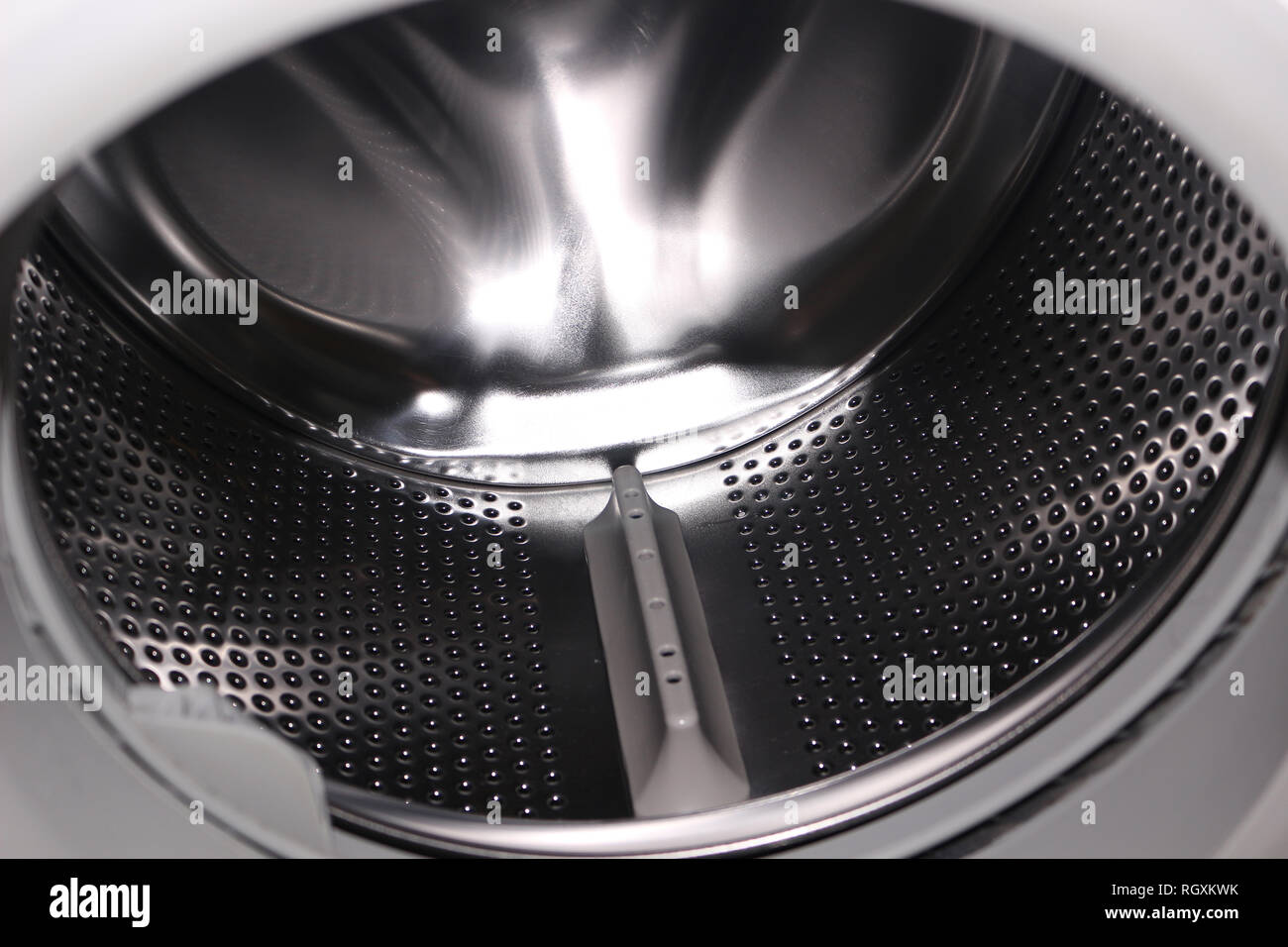 L'intérieur d'un tambour de machine à laver Banque D'Images