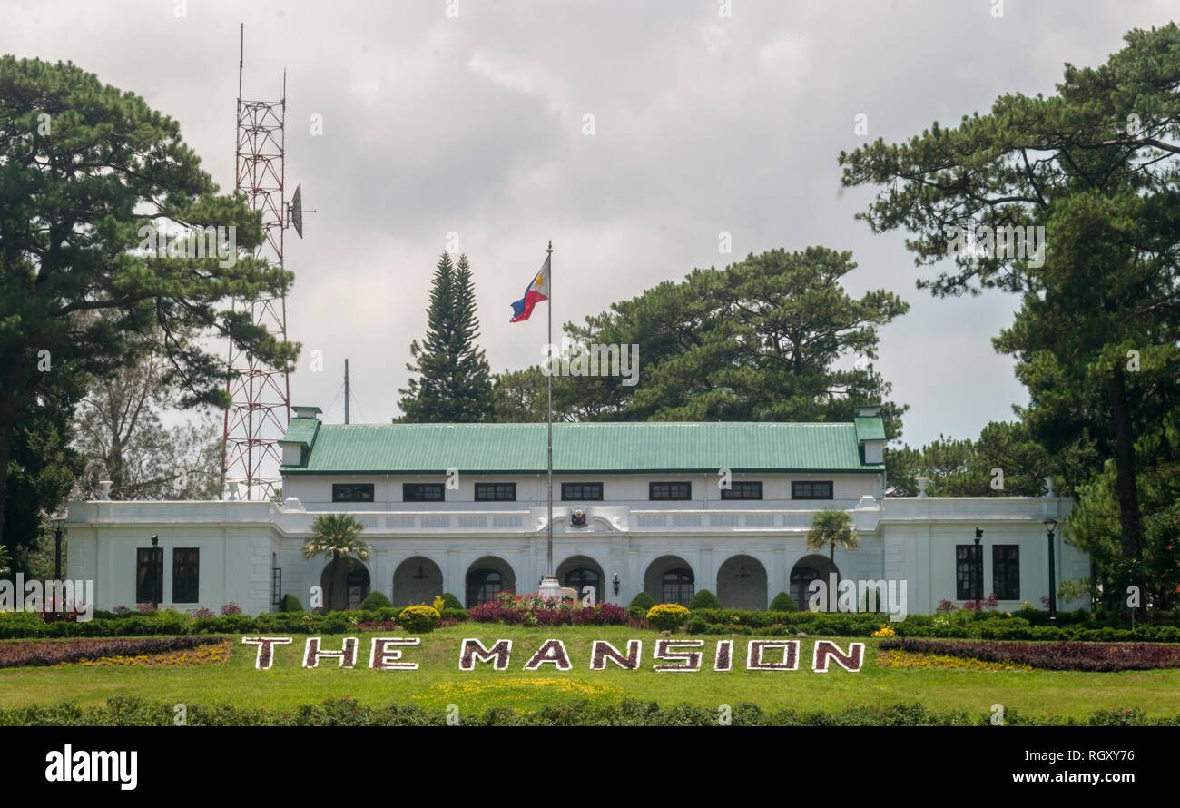 Le Manoir est le palais d'été officielle du président des Philippines, et est situé dans la capitale d'été, Baguio, avec ses températures plus fraîches. Banque D'Images