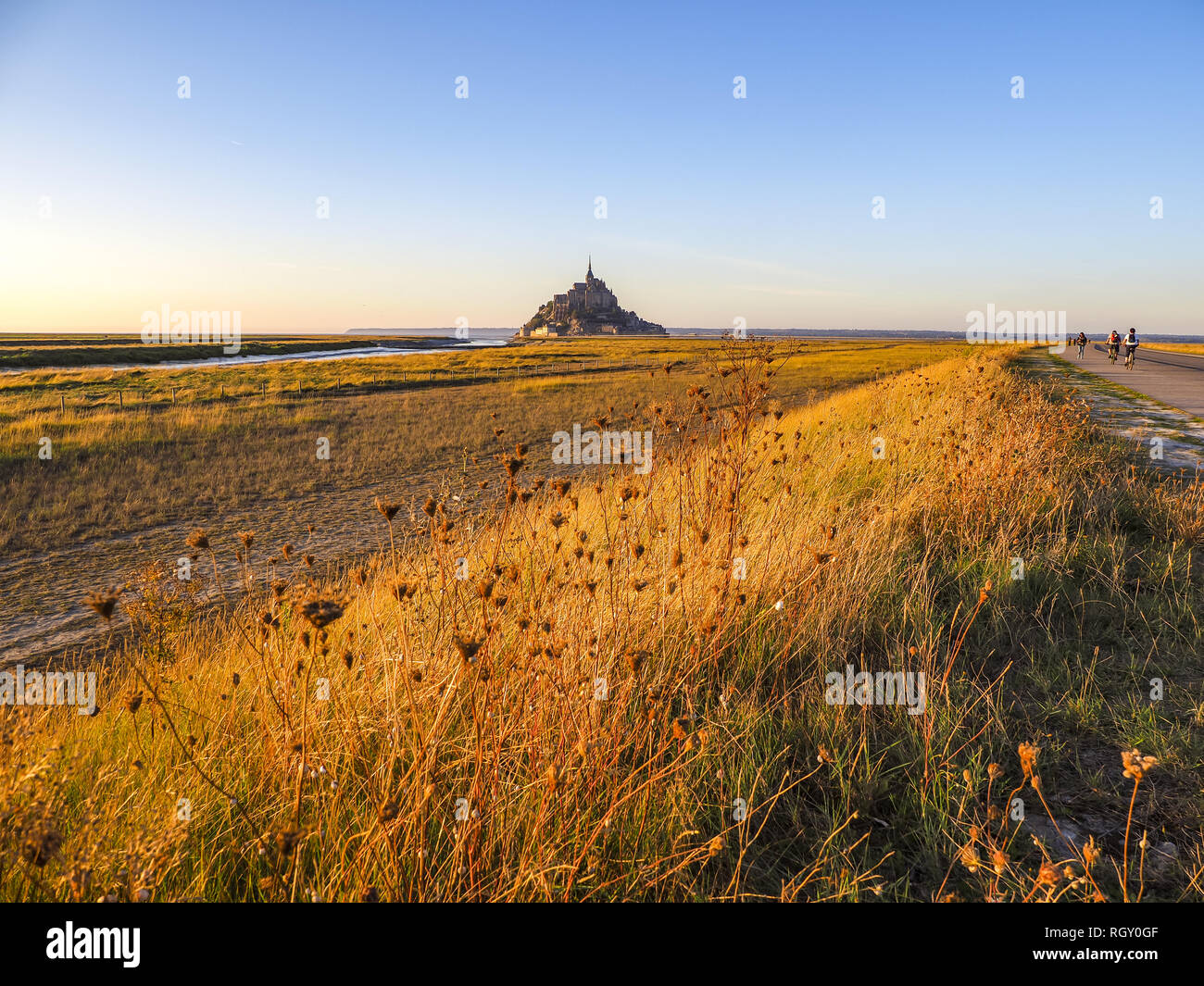 Le Mont Saint-Michel, Normandie, France, Europe Banque D'Images