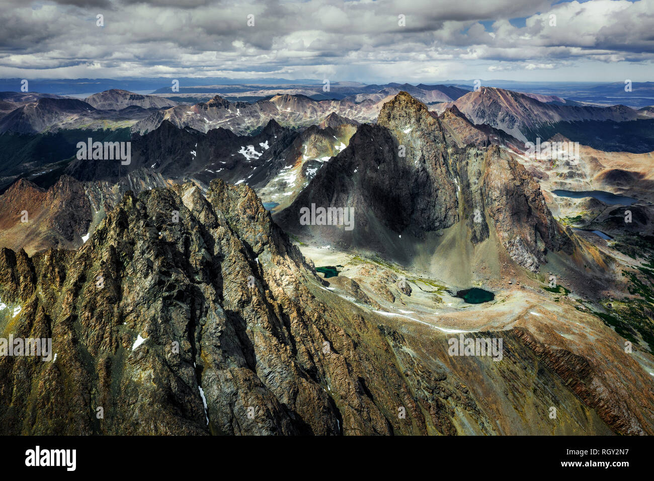 Dientes de Navarino de montagnes à l'île de Navarino, Chili Banque D'Images
