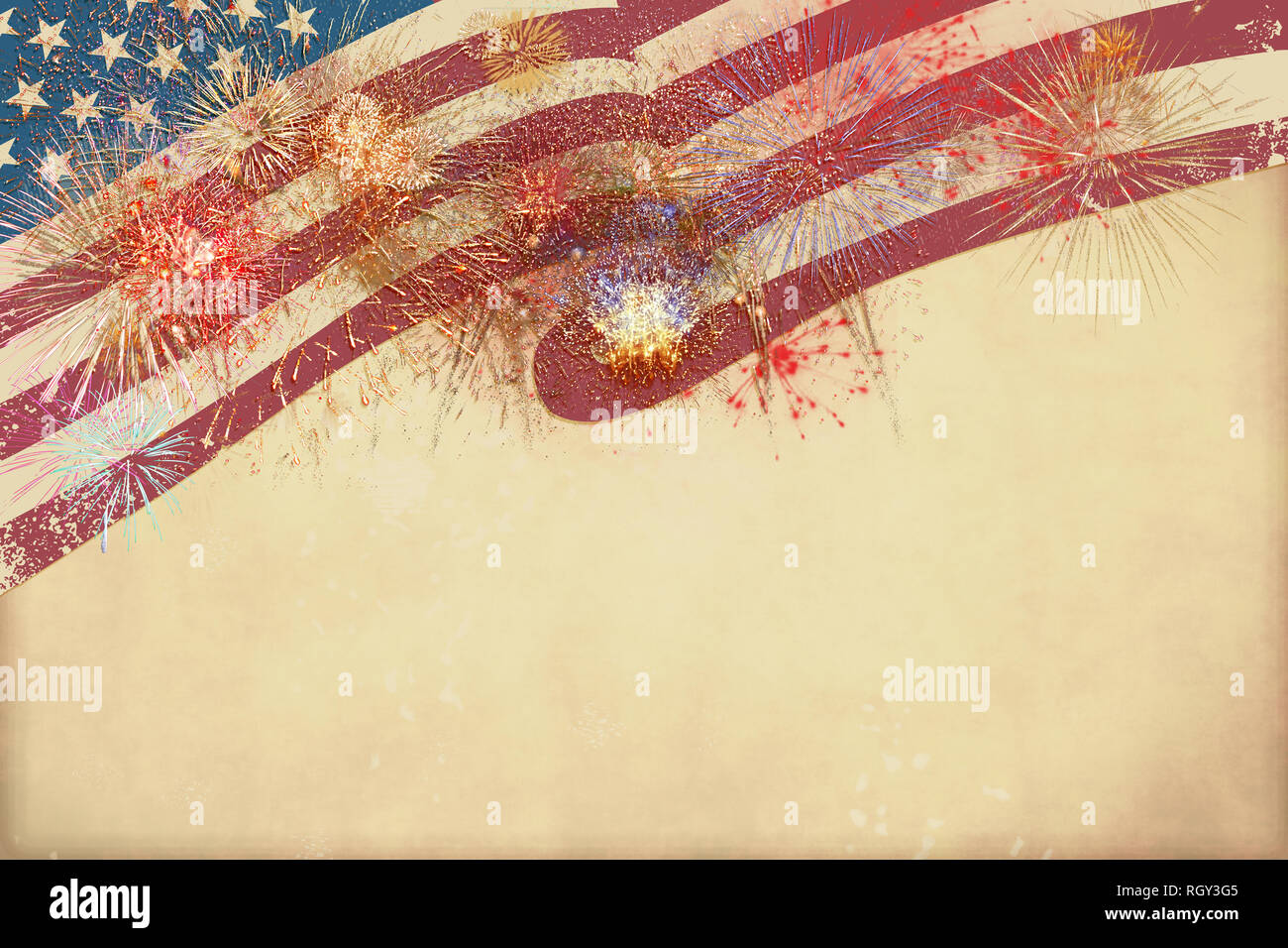 Frontière patriotique, stars and stripes with copy space Banque D'Images