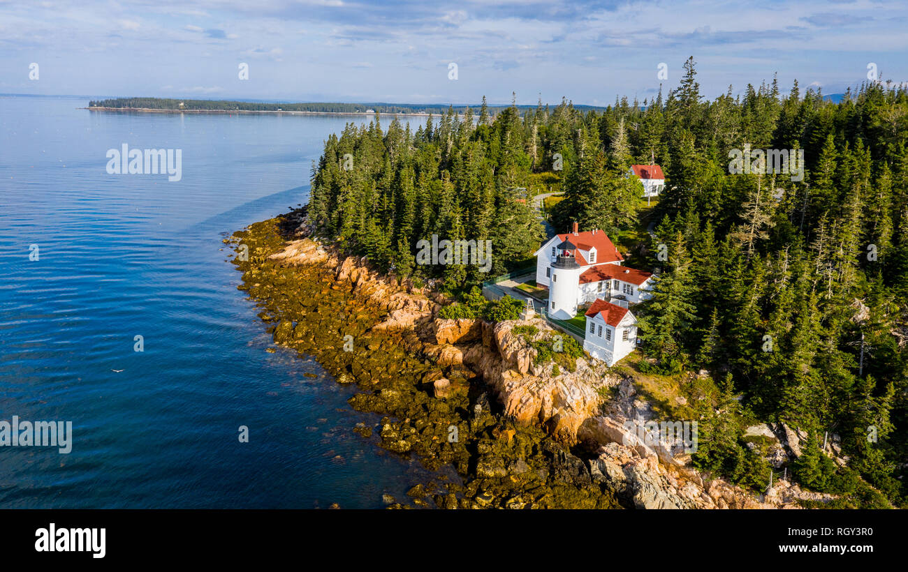 Le Bass Harbor Head Lighthouse, l'Acadia National Park, Maine, USA Banque D'Images
