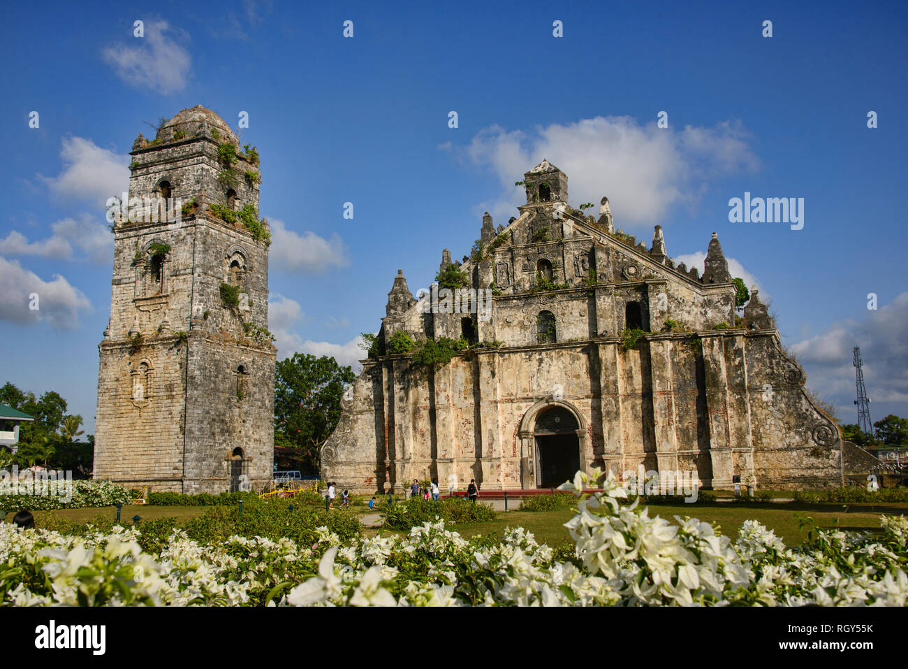 L'UNESCO World Heritage Paoay (St. Augustine) Église, Paoay, Ilocos Norte, Philippines Banque D'Images