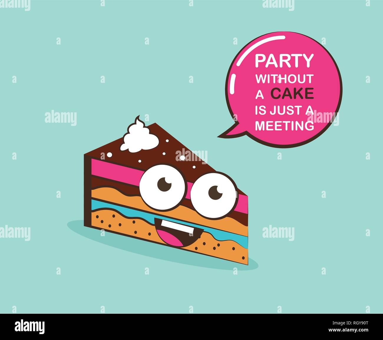 Gateau Rigolo Personnage Avec Inspiration Citation Cartoon Confrontes A Des Icones Emoji Concept De Nourriture Drole Vector Illustration Image Vectorielle Stock Alamy