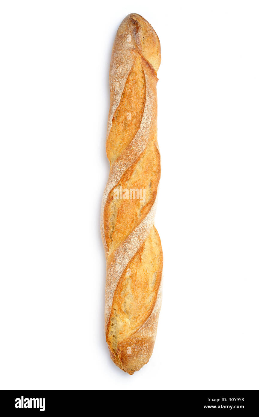 Pain frais cuit de pain fait de farine de froment, eau, levure, et le sel. L'image est en orientation verticale.vue d'en haut. Banque D'Images