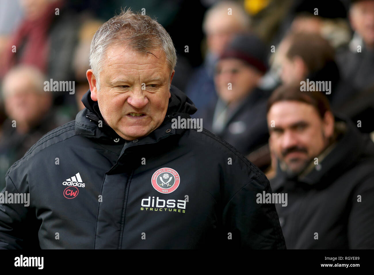Manager de Sheffield United, Chris Wilder - Norwich City v Sheffield United, Sky Bet Championship, Carrow Road, Norwich - 26 janvier 2019 Editorial Banque D'Images