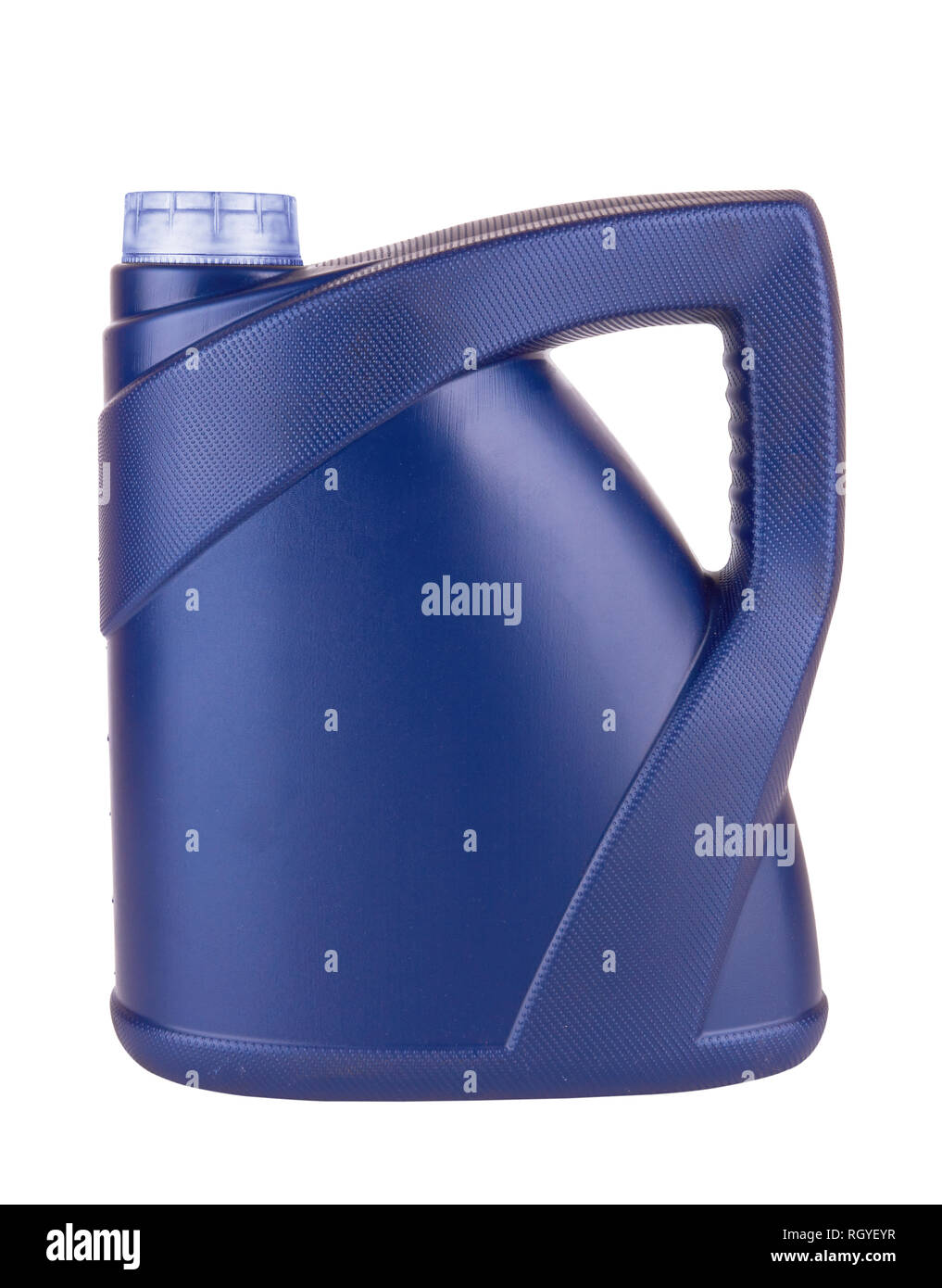 Bouteille avec de l'huile machine isolé sur fond blanc Banque D'Images