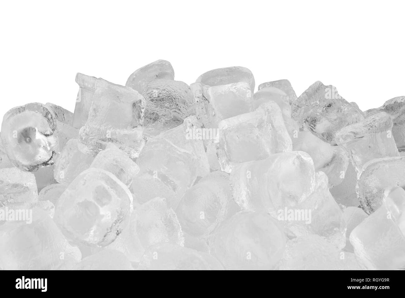Des cubes de glace isolé sur fond blanc Banque D'Images