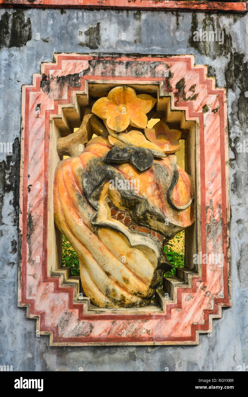 Détails du Temple mère Ba Chua (MU) à Hoi An, au Vietnam. Banque D'Images