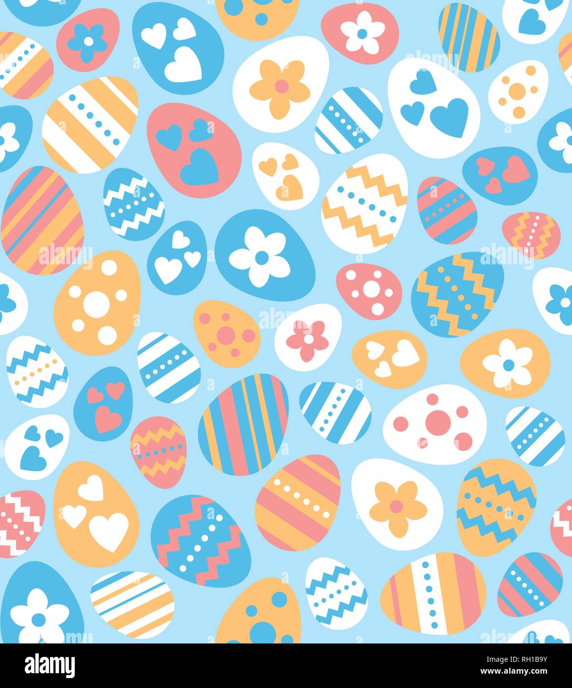 Transparente avec motif de Pâques les œufs décorés aux couleurs vives Illustration de Vecteur