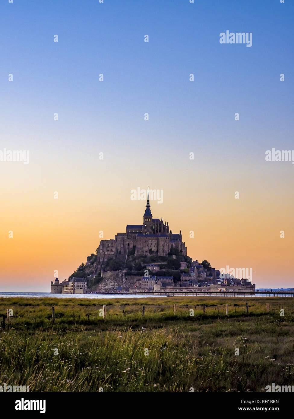 Le Mont Saint-Michel, Normandie, France, Europe Banque D'Images