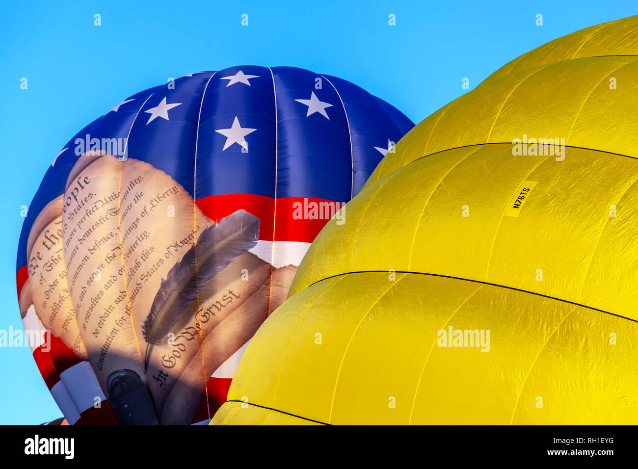 "Nous le Peuple" Déclaration des droits de l'homme ballon à air chaud, l'Albuquerque International Balloon Fiesta, Albuquerque, Nouveau Mexique USA Banque D'Images