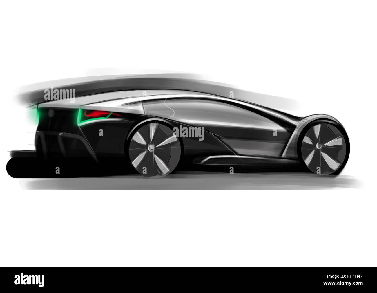 Sports Car Concept design drawing Banque D'Images