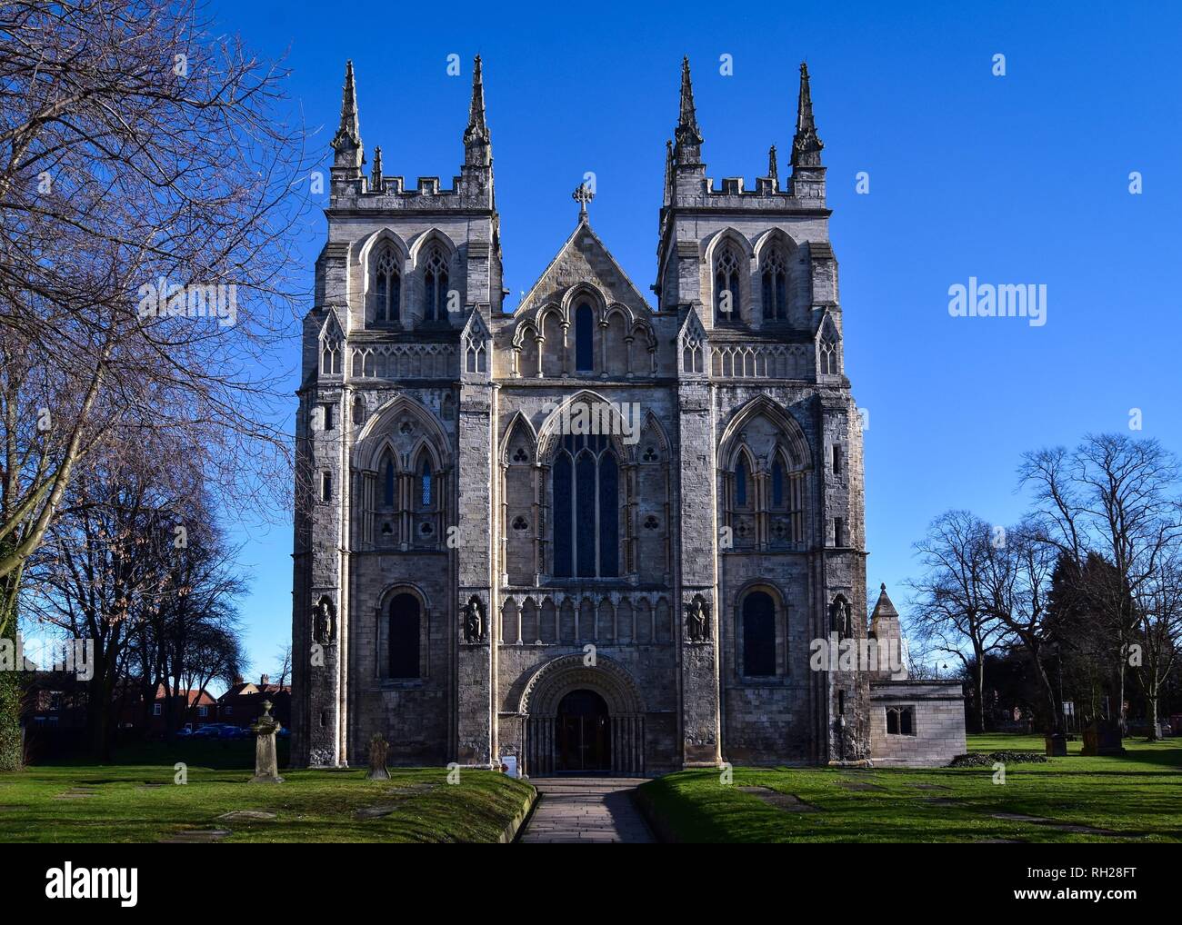 Selby Abbey West End Banque D'Images