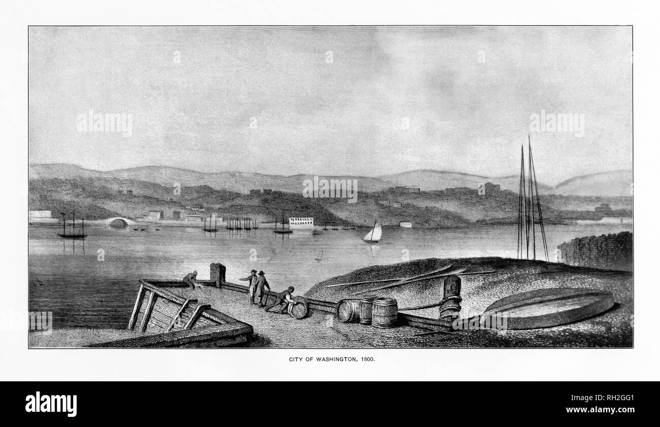 Washington, D.C., United States Centenaire, Antique American Illustration, 1900 Banque D'Images