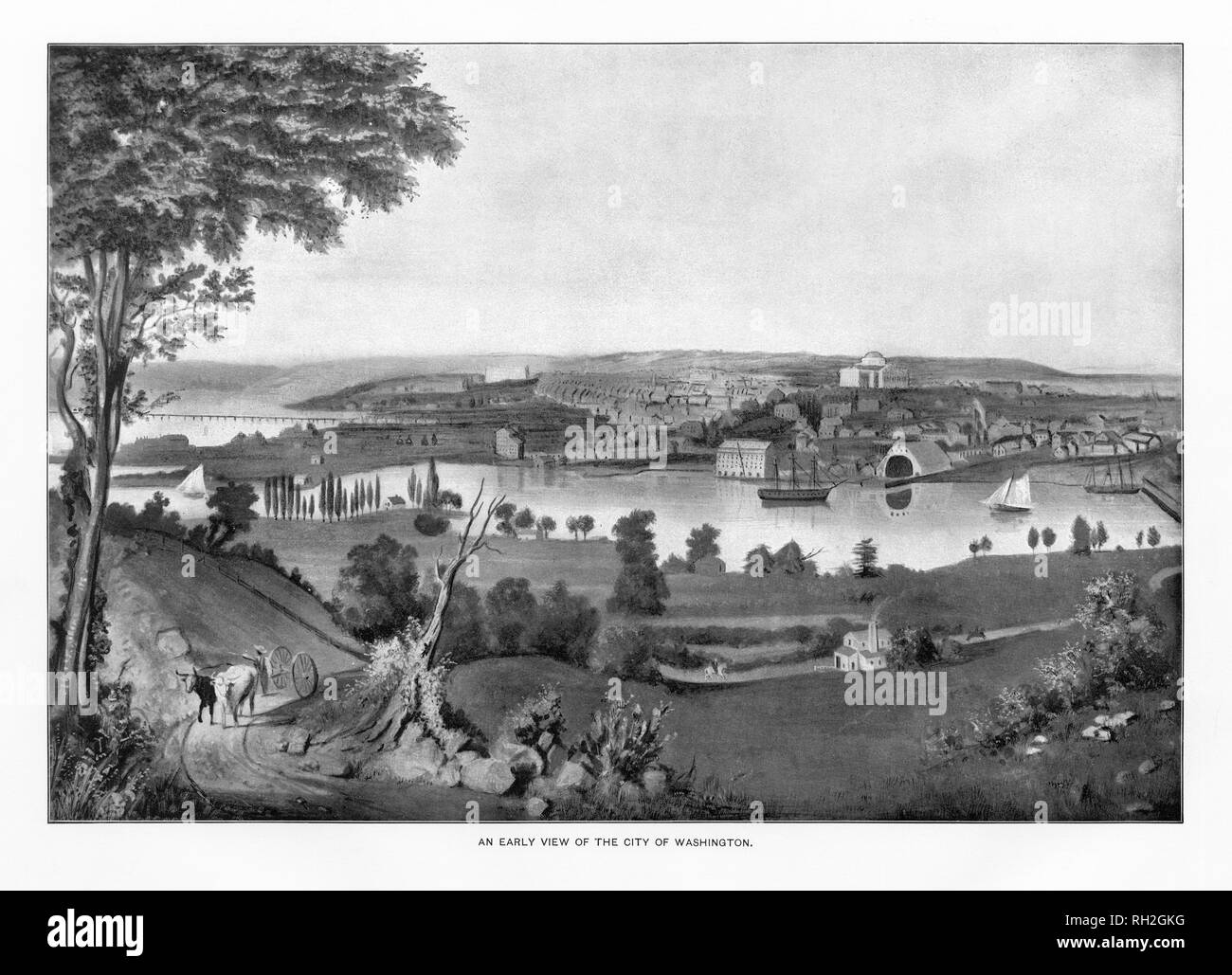 Washington, D.C., United States Centenaire, Antique American Illustration, 1900 Banque D'Images